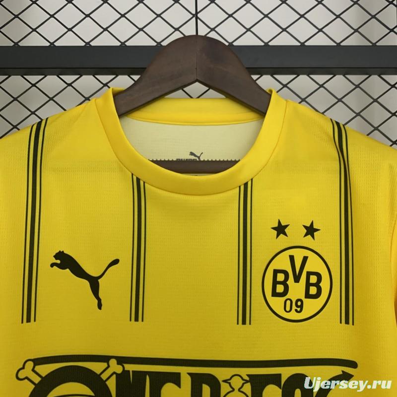 25/26 Borussia Dortmund Yellow with One Piece Design Jersey