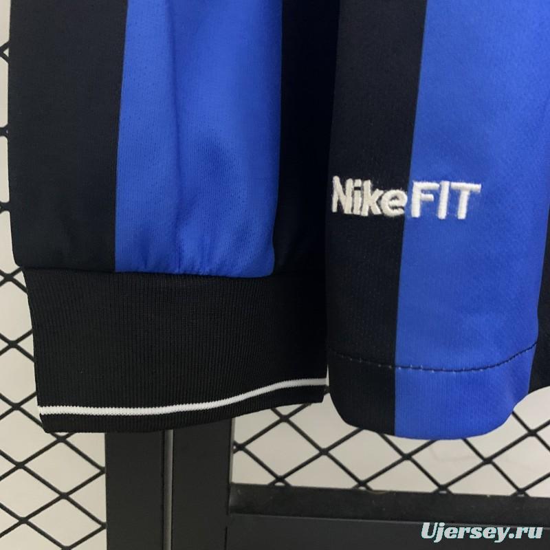 09/10 Retro Inter Milan Long Sleeves Champions League Edition Home Jersey