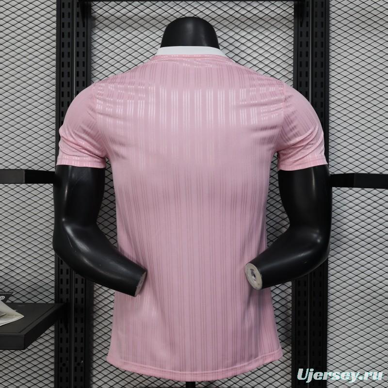 Player Version 2025 Adidas Light Pink Vertical Stripes Jersey