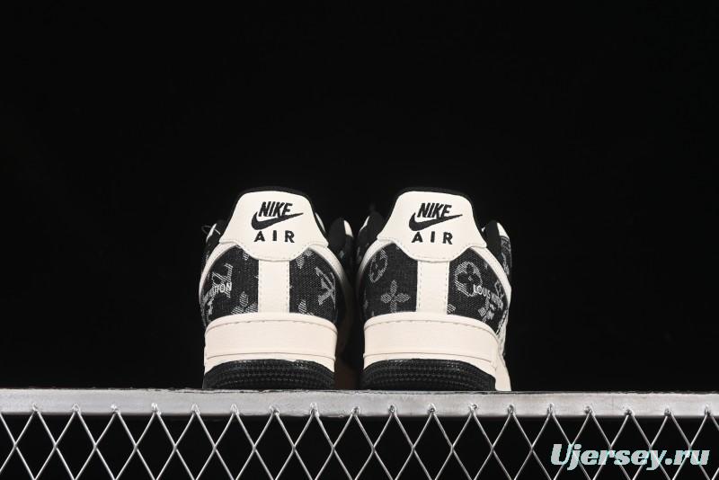 Nike Air Force 1 '07 Low LV Collaboration Double Print Denim Casual Sneakers - YX5066-317