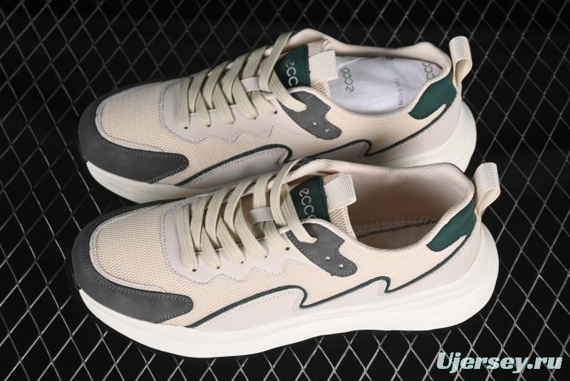 ECCO Chunky Sole Waffle Retro Running Shoes - 63093901002