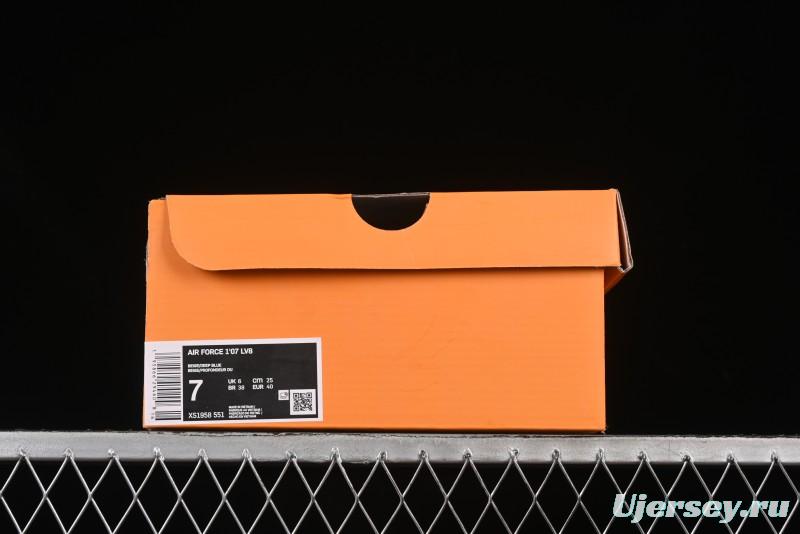 Nike Air Force 1'07 Low LV Collaboration Dark Blue Checkerboard Casual Sneakers - XS1958-551