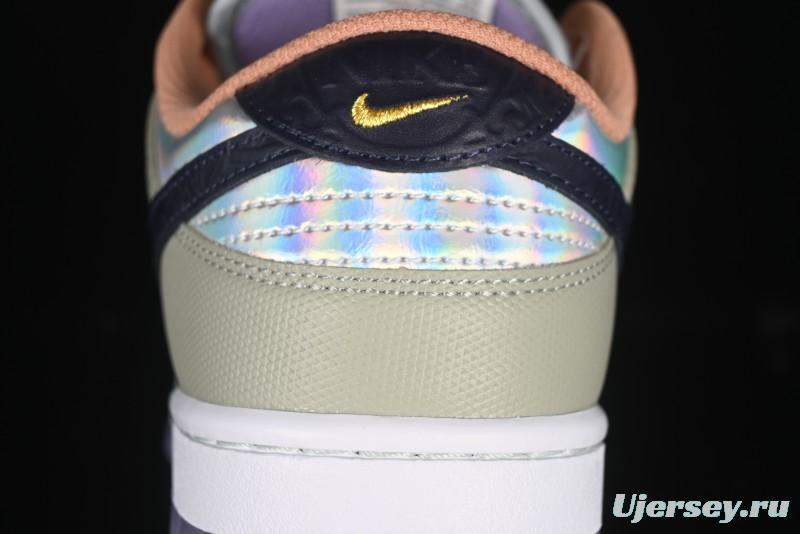 Nike Dunk Low Floral Swoosh Floral Theme Low-Top Casual Sneakers - HV5750-133