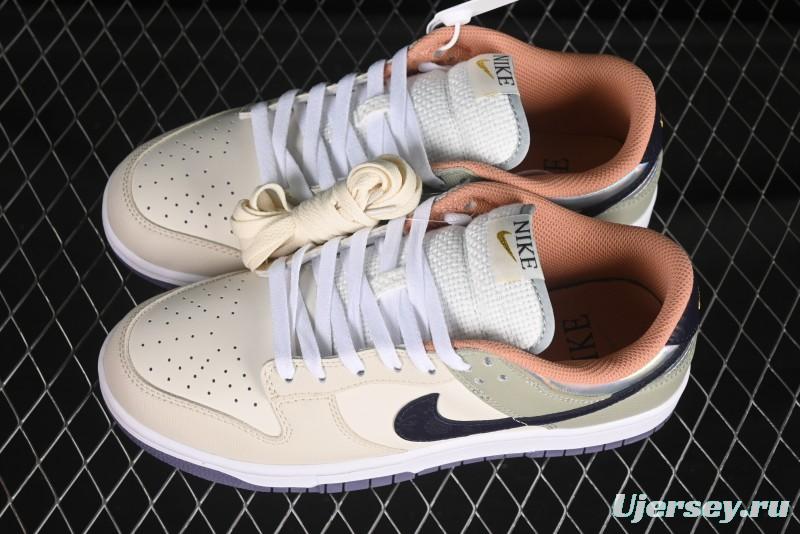 Nike Dunk Low Floral Swoosh Floral Theme Low-Top Casual Sneakers - HV5750-133