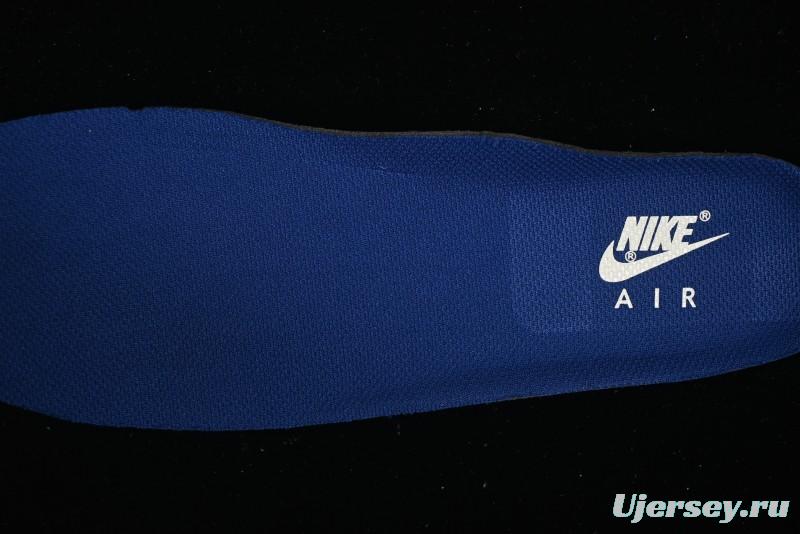 Nike Air Force 1'07 Low Casual Sneakers with Blue Line Ghost Face Design - DF0188-053