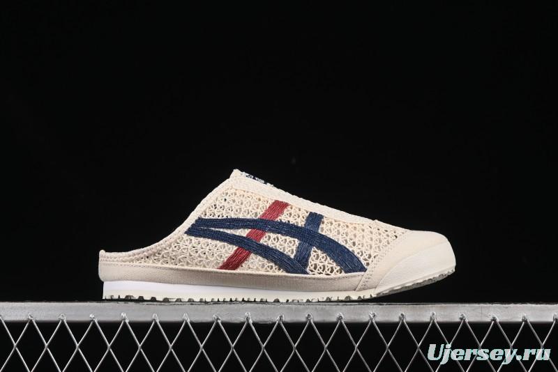 Onitsuka Tiger Mexico 66 Sabot Slip-On Sneakers with Breathable Mesh Upper - 1183C123-100