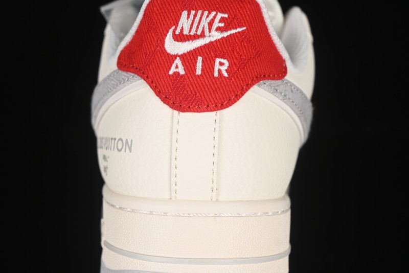 Nike Air Force 1 '07 Low LV Collaboration Grey Denim Swoosh Casual Sneakers - XX3168-135