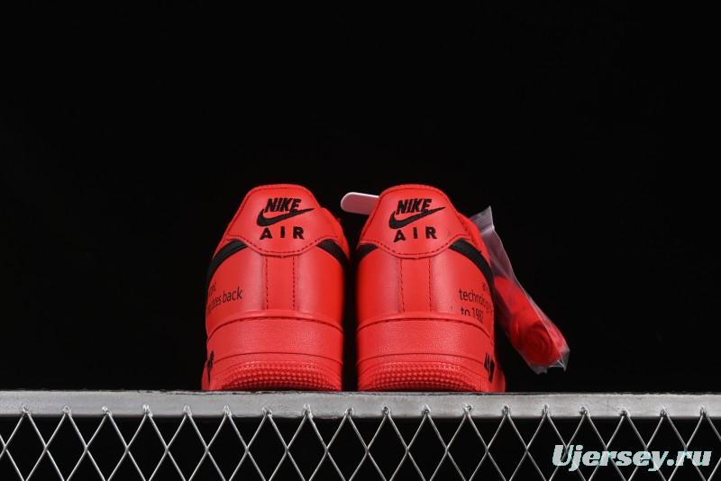 Nike Air Force 1'07 Low Watermelon Red Casual Sneakers with Full-Length Air Cushion - FD7039-600