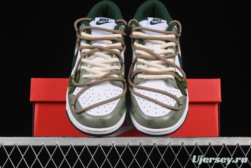 Nike Dunk Low Butterfly Bamboo Forest Green Low-Top Casual Sneakers - DD1391-101