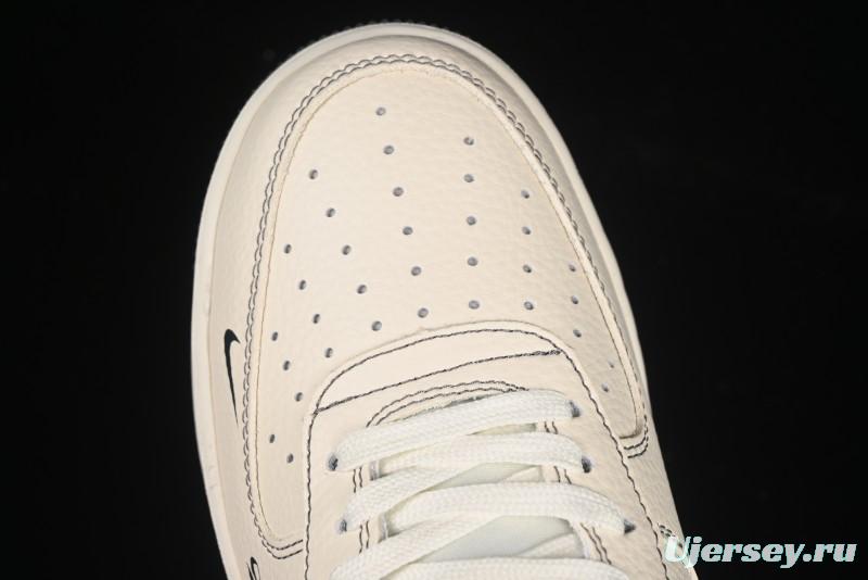 Nike Air Force 1 '07 Low Givenchy Collaboration Pattern Beige Grey Casual Sneakers - DF0188-057