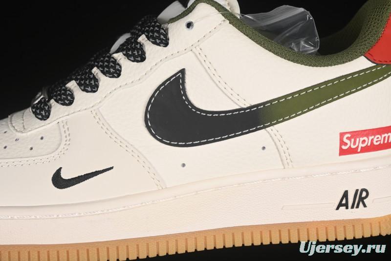 Nike Air Force 1 '07 Low Supreme Collaboration Gradient Gum Sole Casual Sneakers - XS1958-567