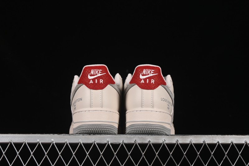 Nike Air Force 1 '07 Low LV Collaboration Beige Grey Snake Swoosh Casual Sneakers - XX3168-130