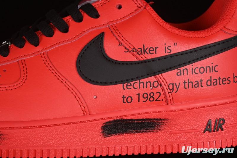 Nike Air Force 1'07 Low Watermelon Red Casual Sneakers with Full-Length Air Cushion - FD7039-600