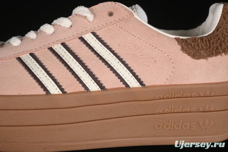 Adidas Originals Gazelle Bold JR4244 Collaboration Low-Top Platform Sneakers with Slip-Resistant Durable Sole