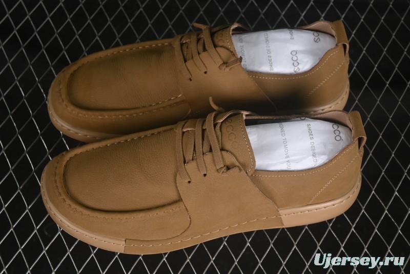 ECCO AT.KOLLEKTIVE Unisex Slip-On Kangaroo Leather Casual Shoes with Norwegian Welt Construction - 63673101002