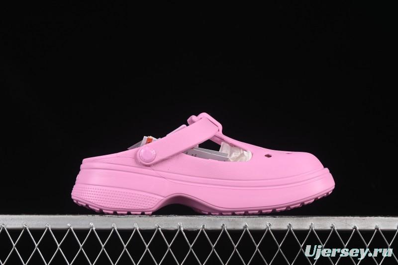 Crocs Mary Jane Classic Simple Casual Beach Clog Sandals - B.D4