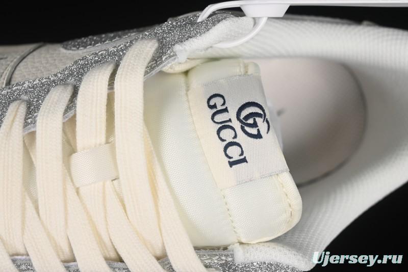 Nike Air Force 1 '07 Low Gucci Collaboration Silver Swoosh Casual Sneakers - XS1958-546