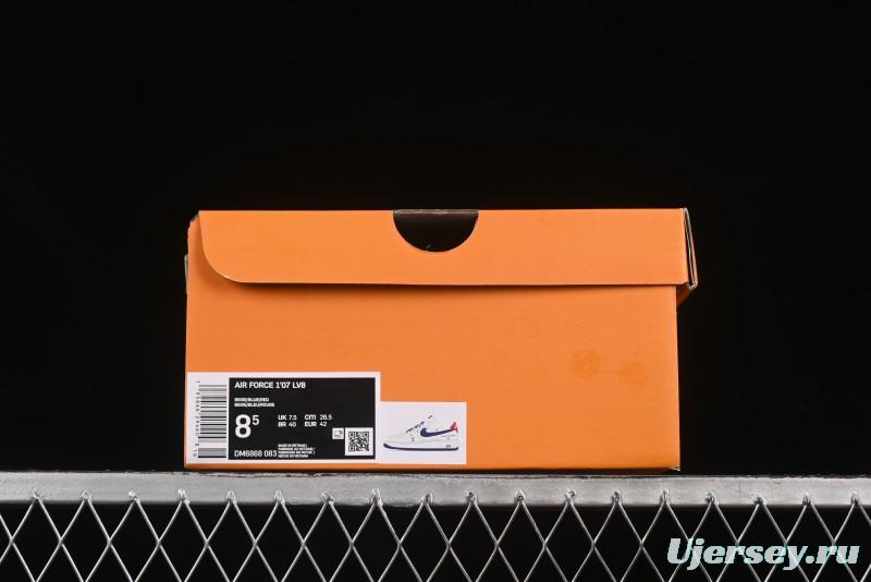 Nike Air Force 1 '07 Low LV Collaboration Blue Swoosh Drawstring Casual Sneakers - DM6868-083