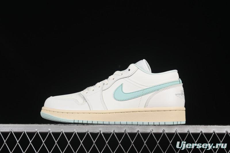 Nike Air Jordan 1 Low AJ1 White Mint Green Low-Top Casual Lifestyle Sneakers - DC0774-134