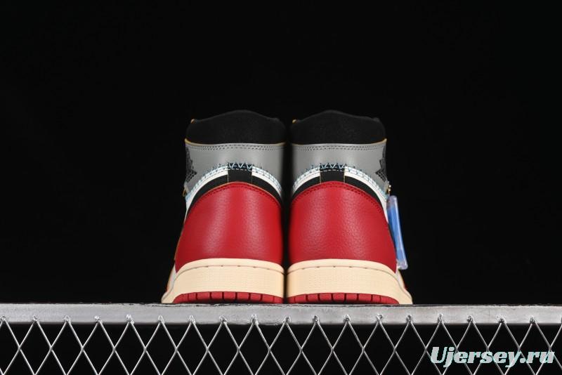 Nike Union x Air Jordan 1 Retro High Basketball Shoes Shadow Chicago - HV8563-600