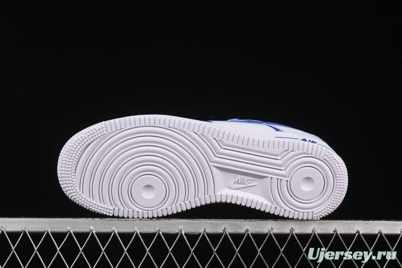 Nike Air Force 1'07 Low Blue Planet Casual Sneakers with Full-Length Air Cushion - ZH0316-079