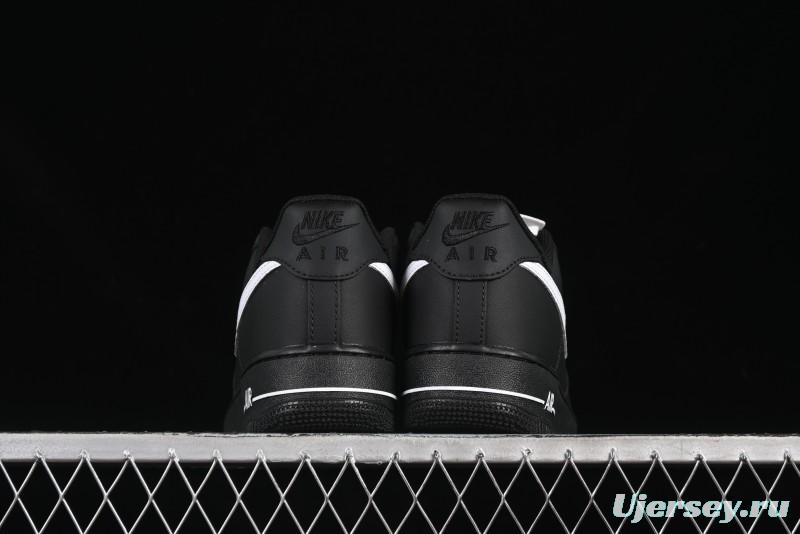 Nike Air Force 1 '07 Low Casual Sneakers in Black & White with Hemp Rope Detailing - ZH0316-073