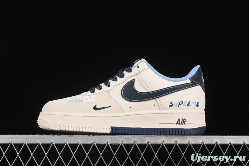 Nike Air Force 1 '07 Low Supreme Collaboration Dual-Tone Blue Label Casual Sneakers - XS1958-565