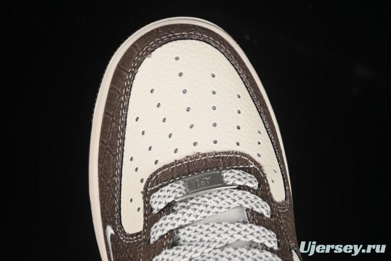 Nike Air Force 1 '07 Low LV Collaboration Beige Grid Casual Sneakers - XS1958-552