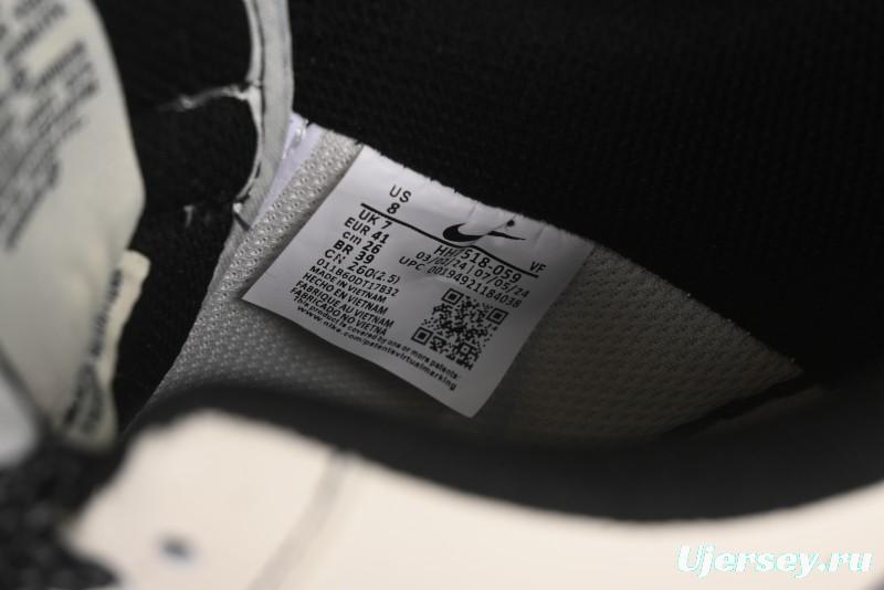 Nike Air Force 1'07 Low Stussy Collaboration Black Swoosh Casual Sneakers - HH7518-059