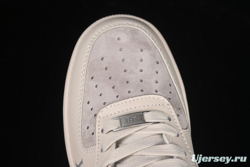 Nike Air Force 1 '07 Low LV Collaboration Beige Grey Snake Swoosh Casual Sneakers - XX3168-130