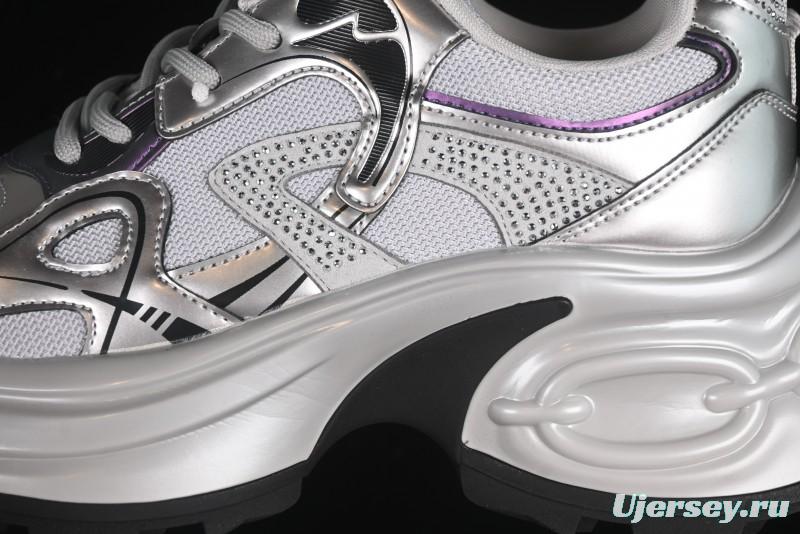 GG-CC 25ss New Platform Chunky Sneakers with 7CM Height Increase and Irregular Design - 668-2 Black