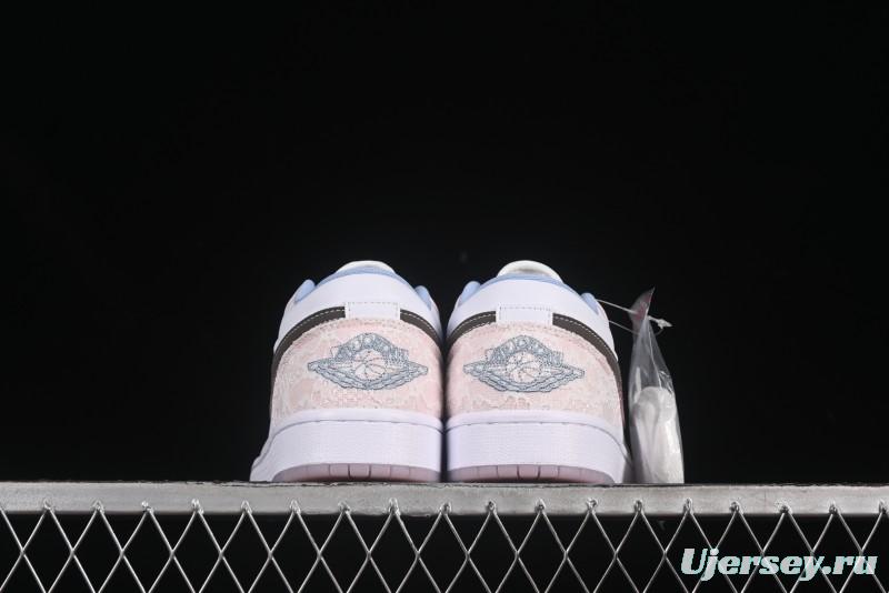 Nike Air Jordan 1 Low AJ1 Carving Pink Low-Top Casual Lifestyle Sneakers - IB8859-101