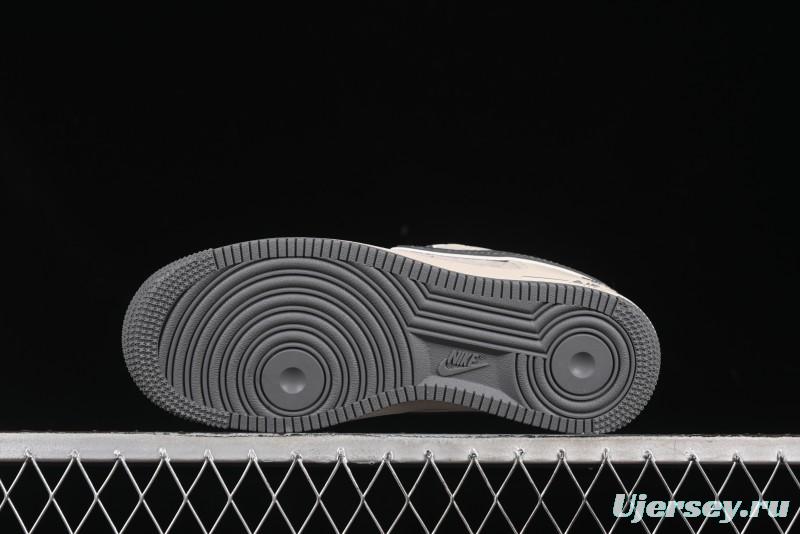 Nike Air Force 1 '07 Low Stussy Collaboration Pig Grey Swoosh Grey Sole Casual Sneakers - XX3168-126