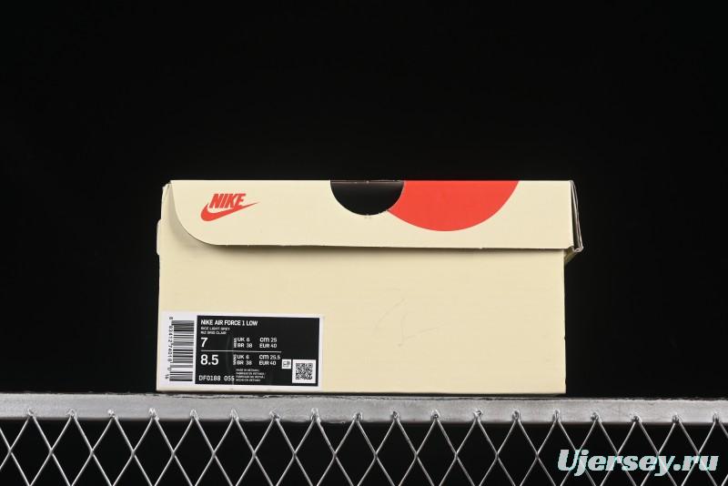Nike Air Force 1'07 Low GD Collaboration Chrysanthemum Swoosh Casual Sneakers - DF0188-055