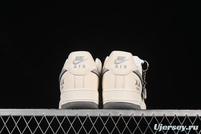 Nike Air Force 1'07 Low Kaws Collaboration Beige Grey Casual Sneakers - KK1988-078