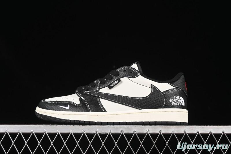 Nike Air Jordan 1 Low AJ1 The North Face Collaboration High-End Custom Retro Basketball Shoes - XZ5749-007