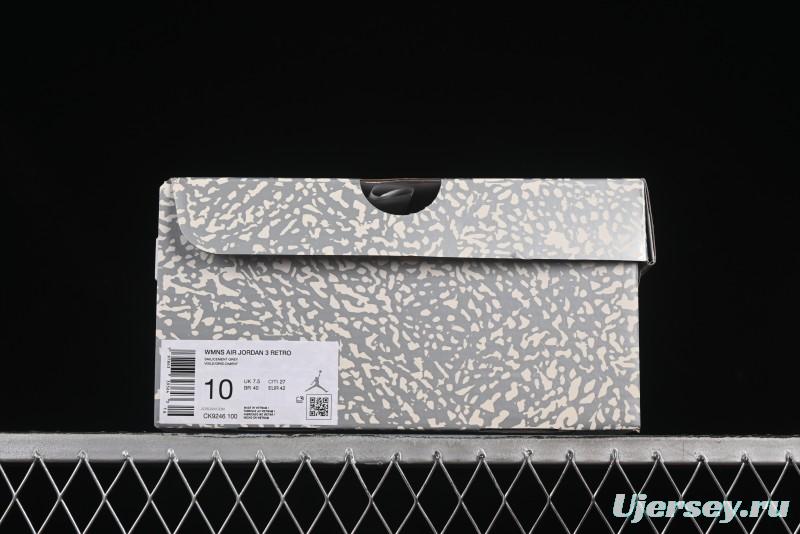 Nike Air Jordan 3 Retro OG Sail Metallic Silver - CK9246-100