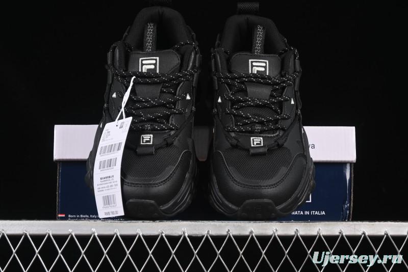 Fila Heritage Fluid Cat Paw 5.0 Retro Dad Shoes with Lace-Up Design - F12M412105FBK