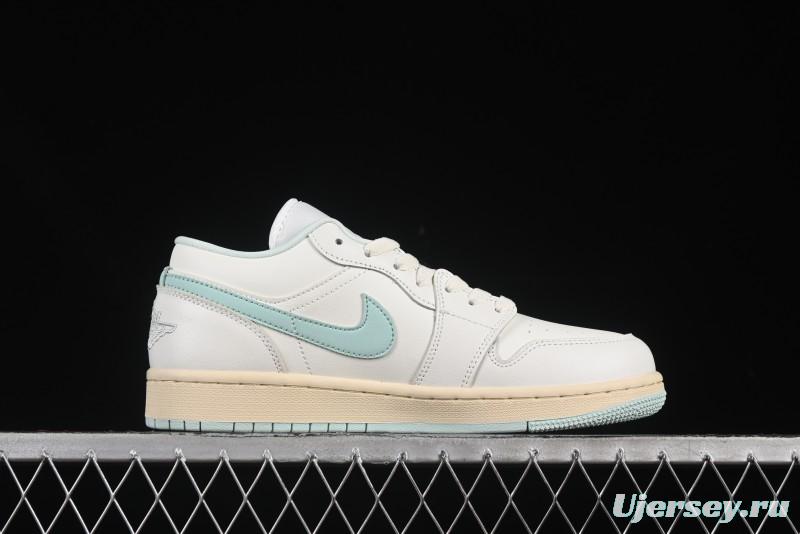 Nike Air Jordan 1 Low AJ1 White Mint Green Low-Top Casual Lifestyle Sneakers - DC0774-134
