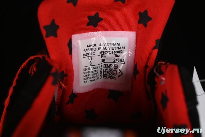 Converse One Star Low Top Casual Sneakers with Hello Kitty Collaboration - Pink Star and Embroidered Bow Design - 163904C