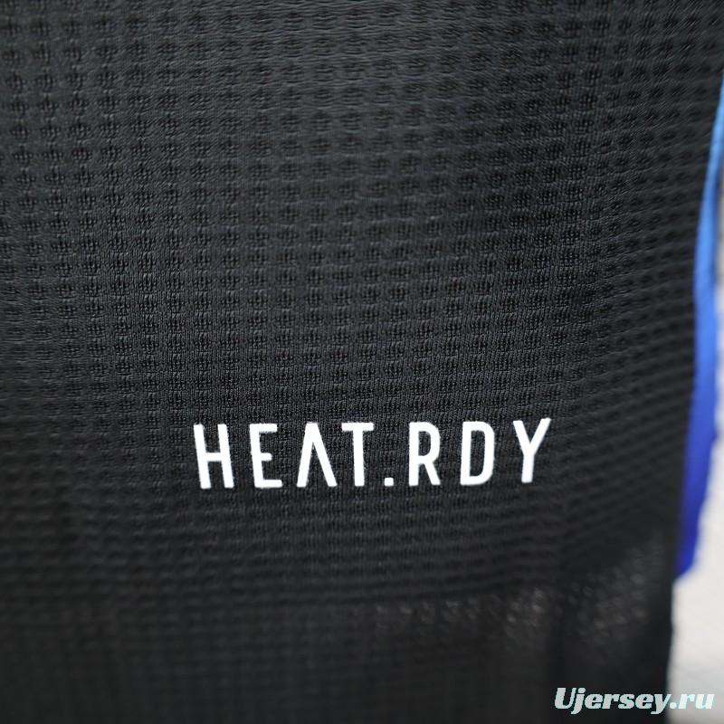 Player Version 2025 Algeria Black with Blue Sleeves Jersey