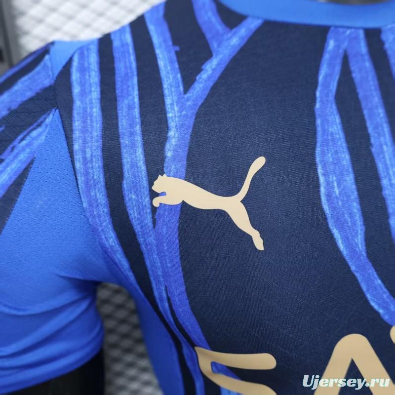 Player Version 25/26 Al Hilal Home Blue with Vertical Stripes Jersey