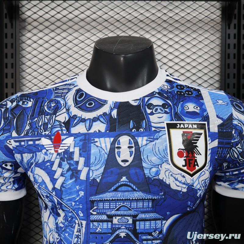 Player Version 2025 Japan Blue with Anime Characters Jersey