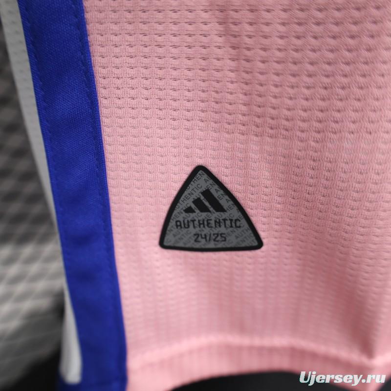 Player Version 2025 Algeria White-Pink with Country Map Design Jersey