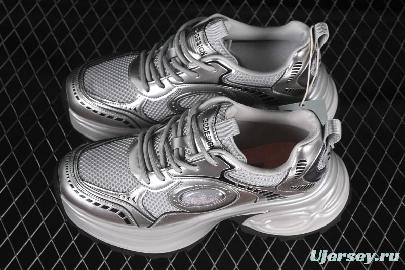 GG-CC Casual Sports Running Shoes with Triple-Layer Crescent Sole and 5cm Height Boost - 668-1