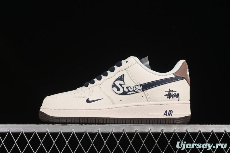 Nike Air Force 1 '07 Low Stussy Collaboration Cartoon Swoosh Casual Sneakers - ZH2598-309