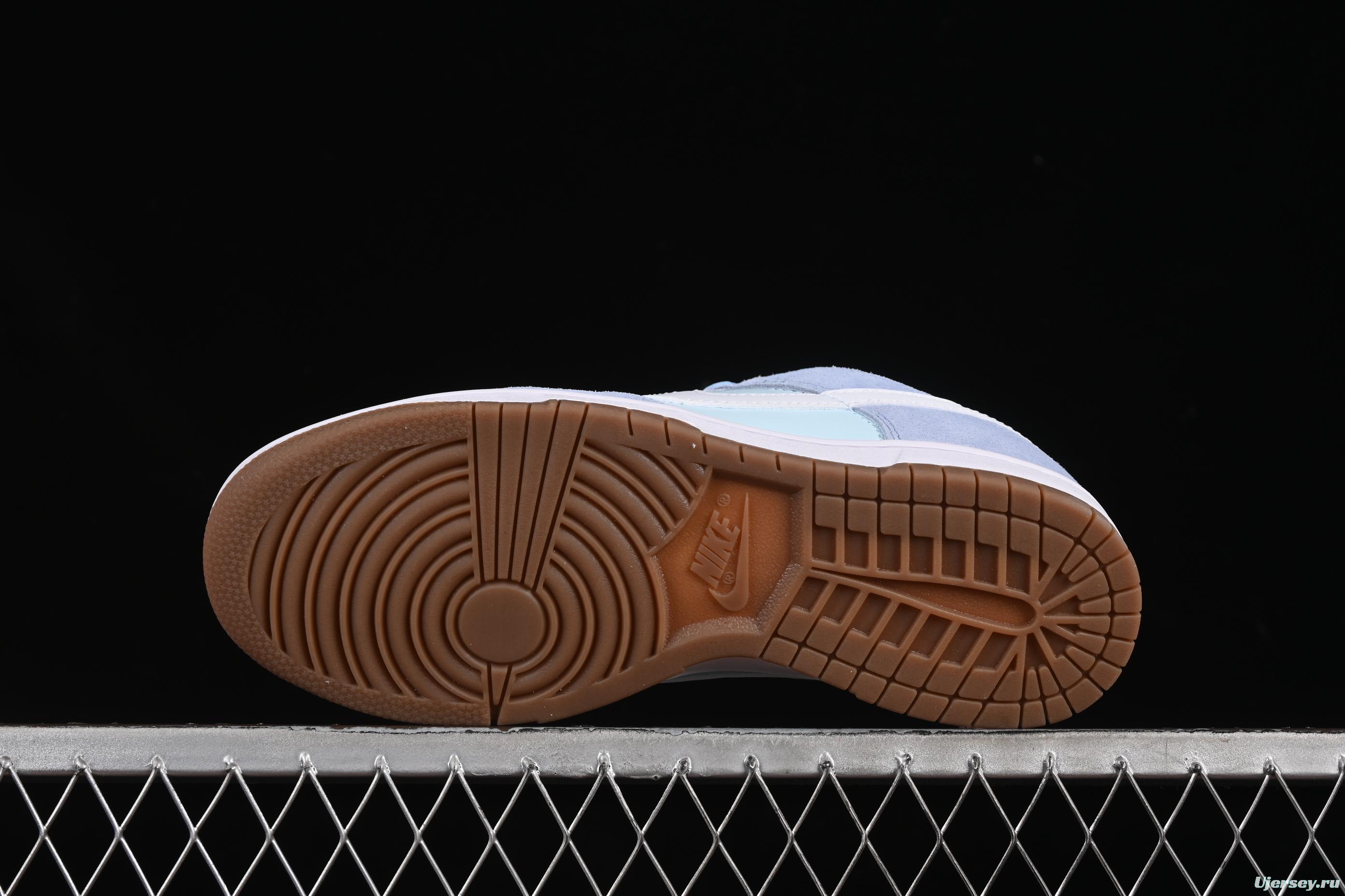 Nike Dunk Low Retro Casual Sneakers in Leather and Suede with Pre-Aged Coconut Milk Sole - IB6399-400