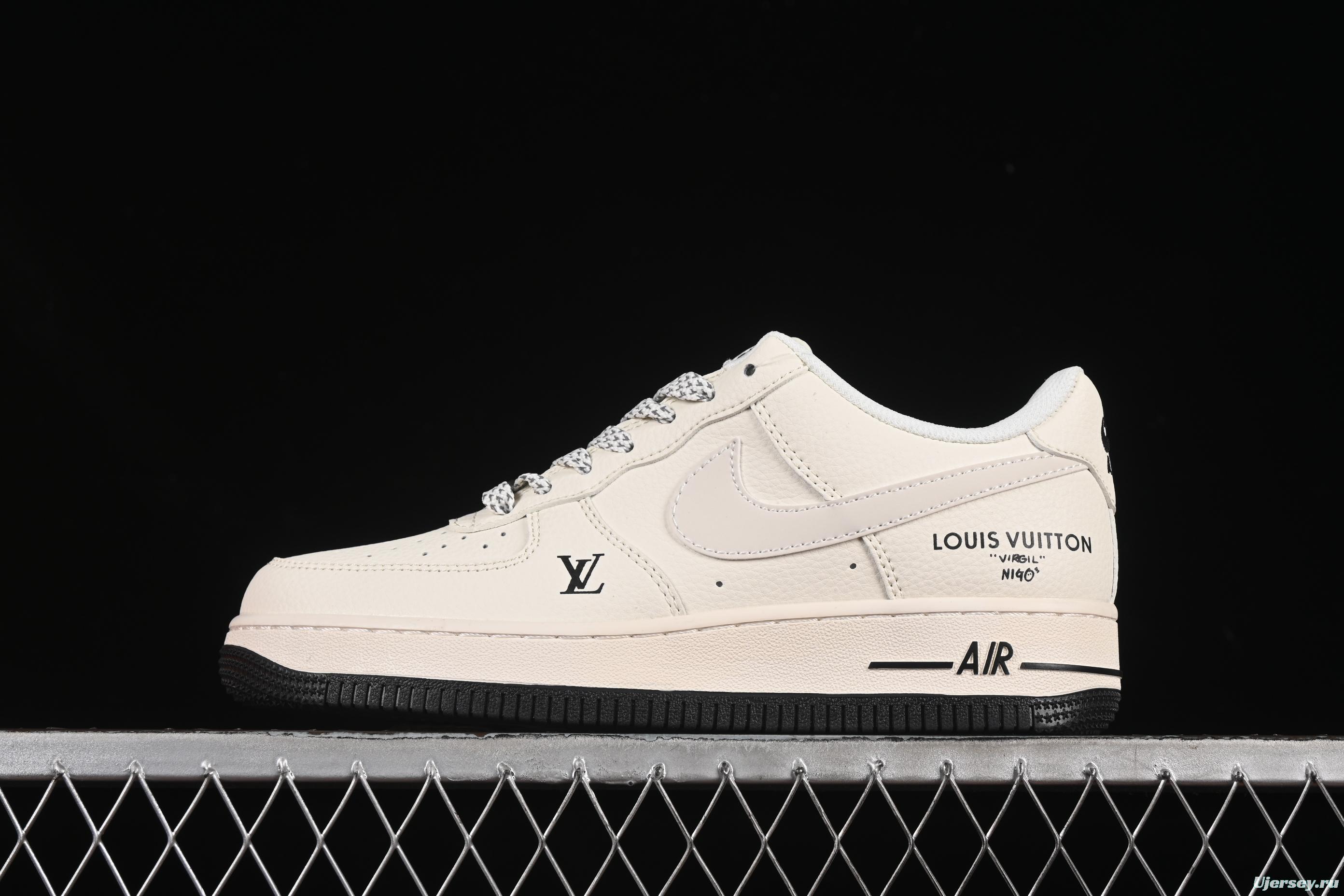 Nike Air Force 1'07 Low LV Collaboration Off-White Black Sole Casual Sneakers - XX3168-139