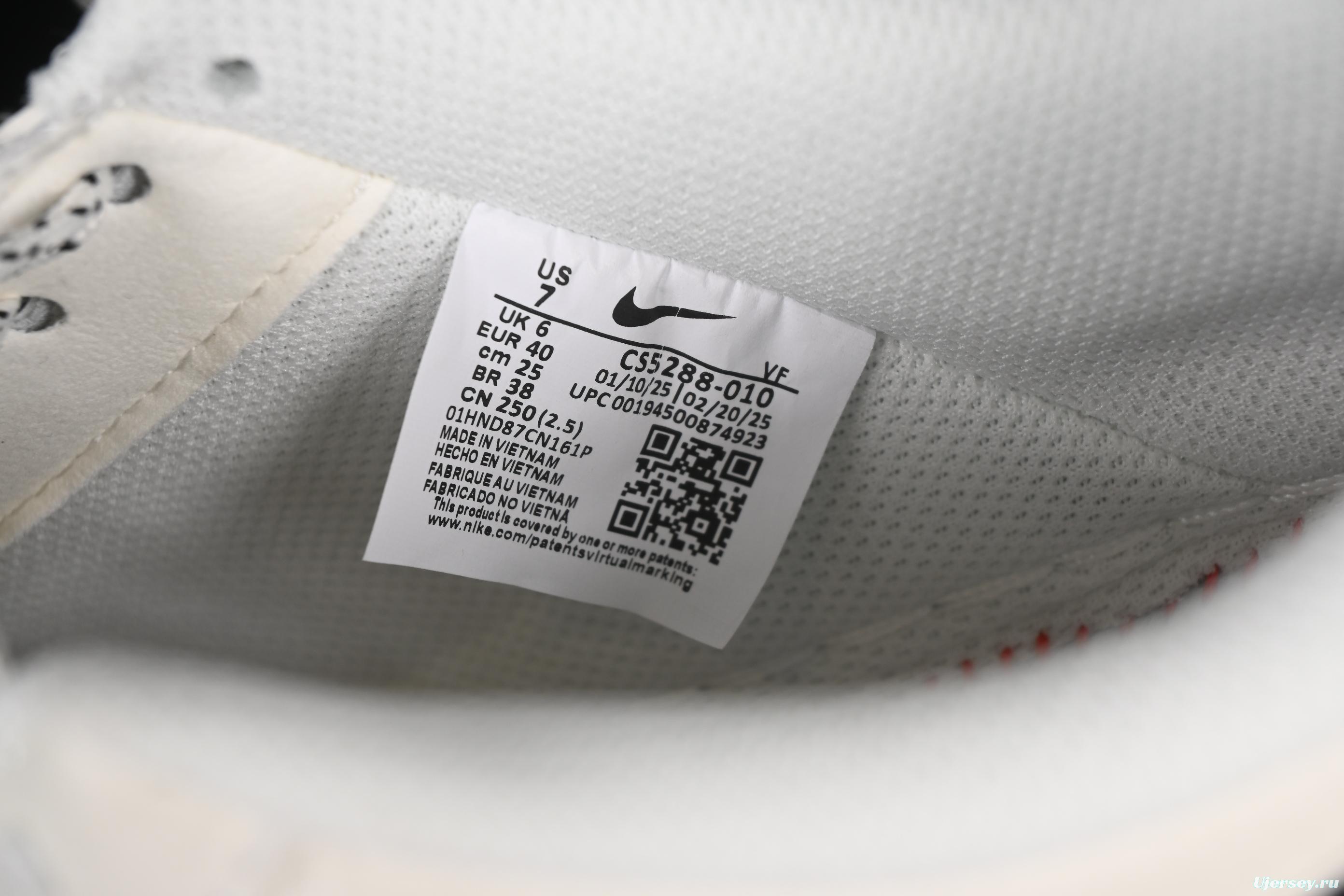 Nike Air Force 1 '07 Low Stussy Collaboration Dual-Tone Red Tag Casual Sneakers - CS5288-010