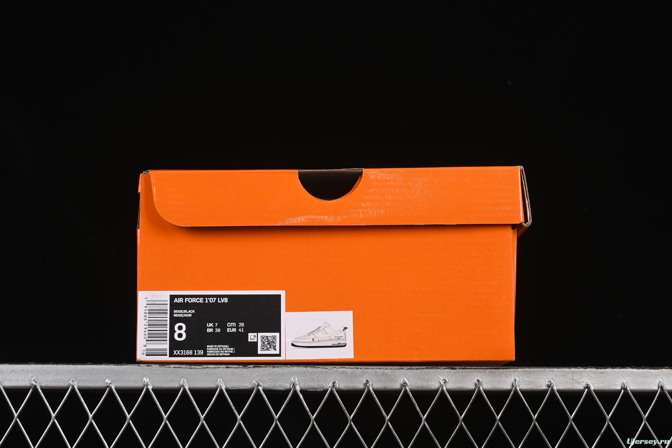 Nike Air Force 1'07 Low LV Collaboration Off-White Black Sole Casual Sneakers - XX3168-139